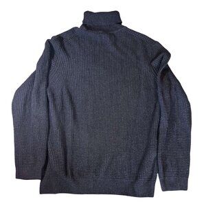 Jos A Bank Reserve Italian Yarn Blue Turtleneck Sweater XXL Cashmere Wool Blend